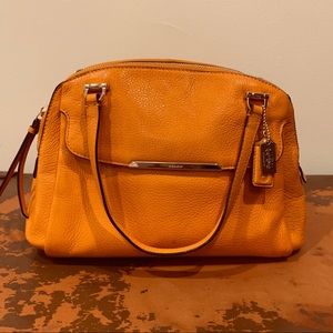 Coach orange leather bag